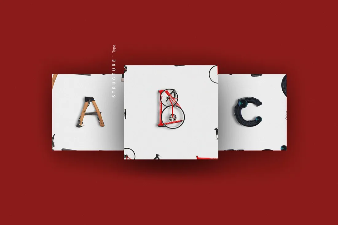 A letterform study in anatomy and texture